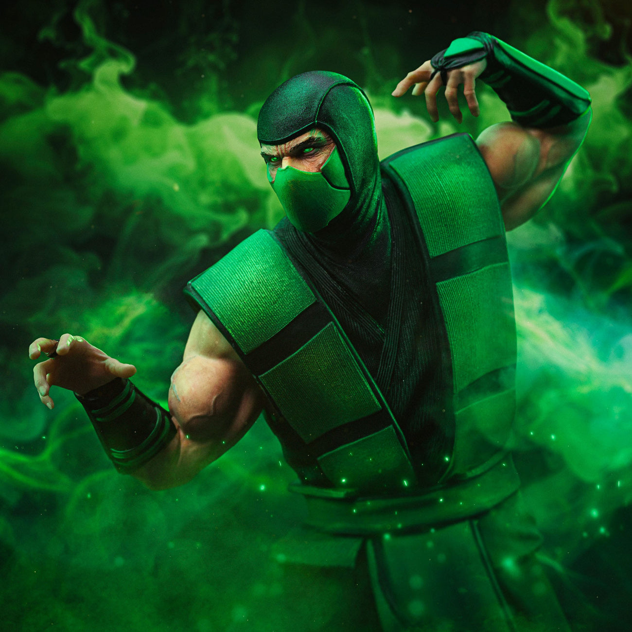 elbenwald-mortal-kombat-reptile-art-scale-statue-1-10-20cm image 8