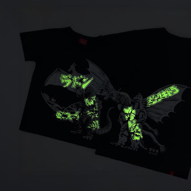 godzilla-ojico-glow-t-shirt-monsters-olive-youth-baumwolle image 4