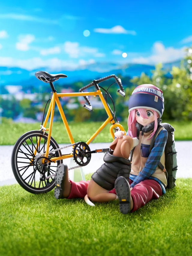 furyu-f-nex-nadeshiko-1-7-figur-rennrad-mit-hund image 1