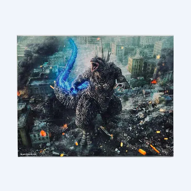 godzilla-minus-one-wood-art-panel-charging-up-f6-canvas image 1