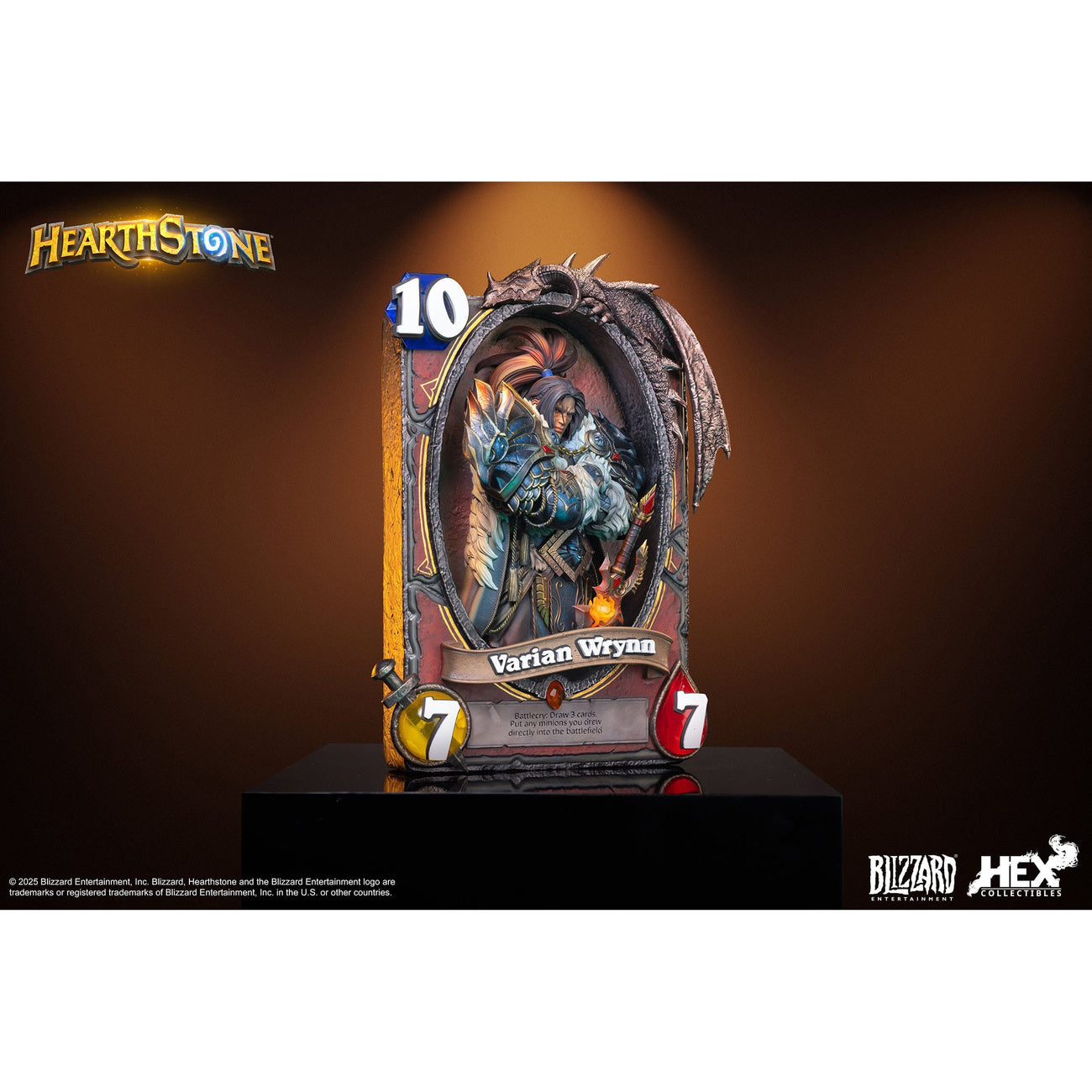 elbenwald-hearthstone-3d-art-frame-statue-varian-wrynn-31-cm image 8