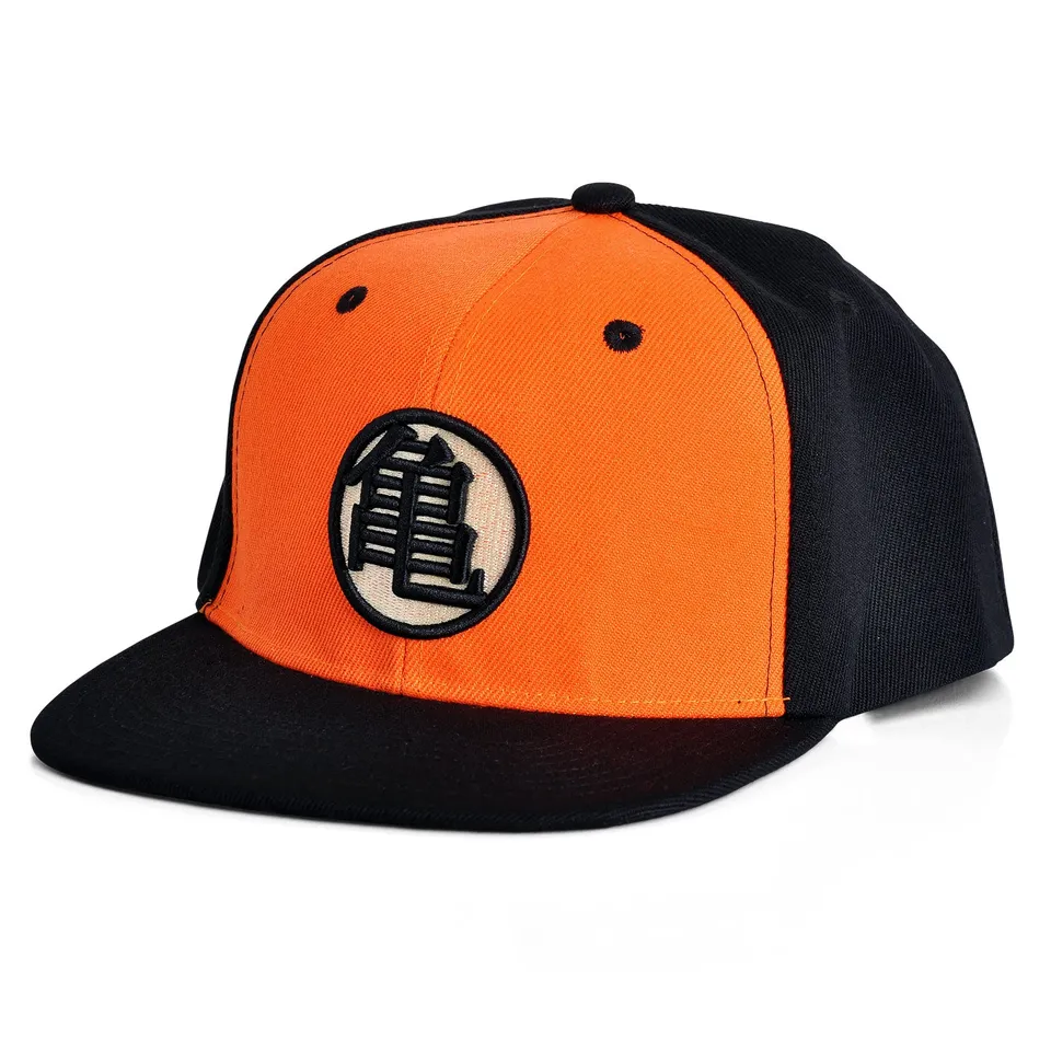 elbenwald-dragon-ball-kame-symbol-basecap-schwarz-orange image 1