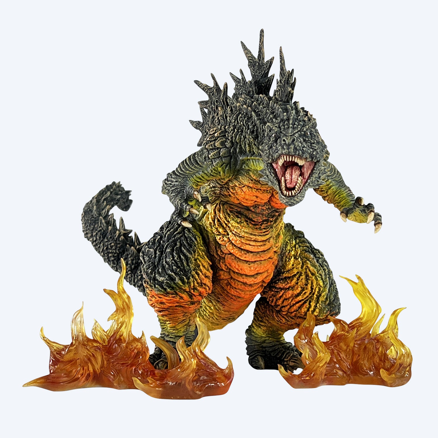 godzilla-minus-one-first-form-odo-island-nightmare-statue-feuereffekt image 1