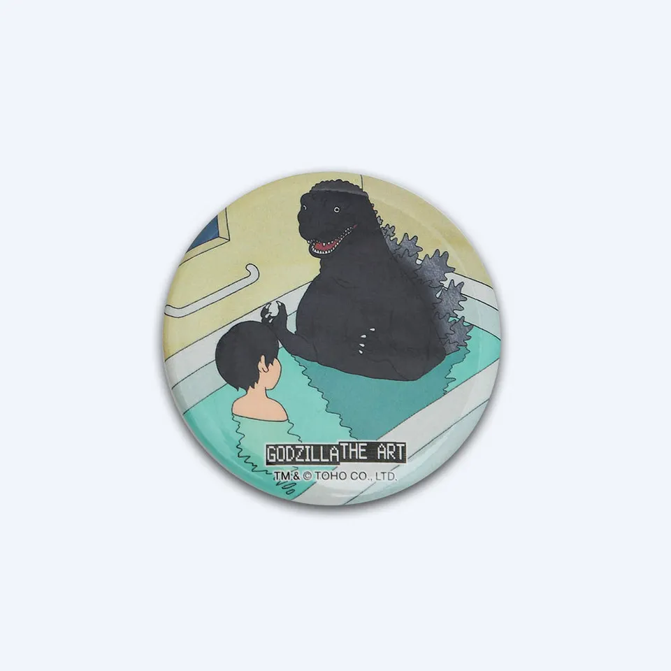 godzilla-the-art-pin-badge-bathtub-metall-anstecker image 1