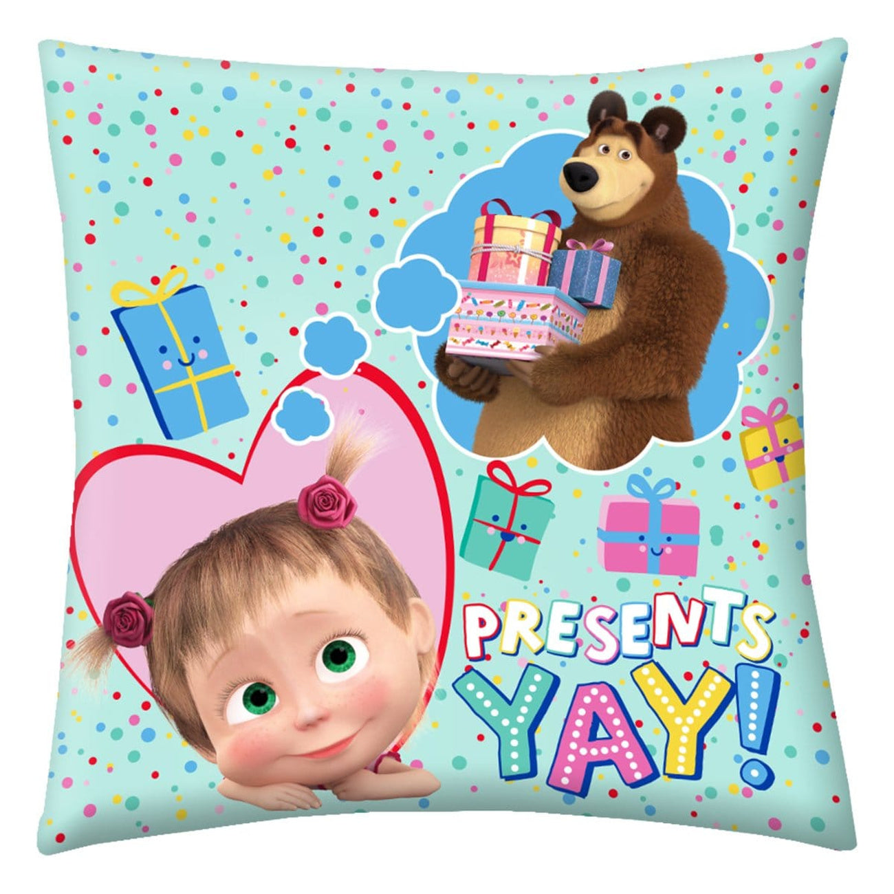 masha-and-the-bear-dekokissen-presents-yay-40x40-cm image 1