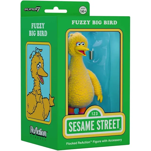 sesamstra-e-reaction-big-bird-actionfigur-flocked-10-cm image 1