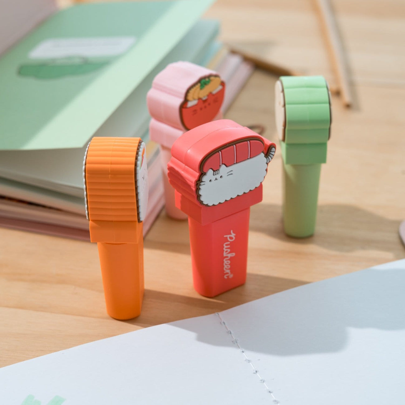 elbenwald-pusheen-textmarker-4er-set-sushi-roll-topper image 2