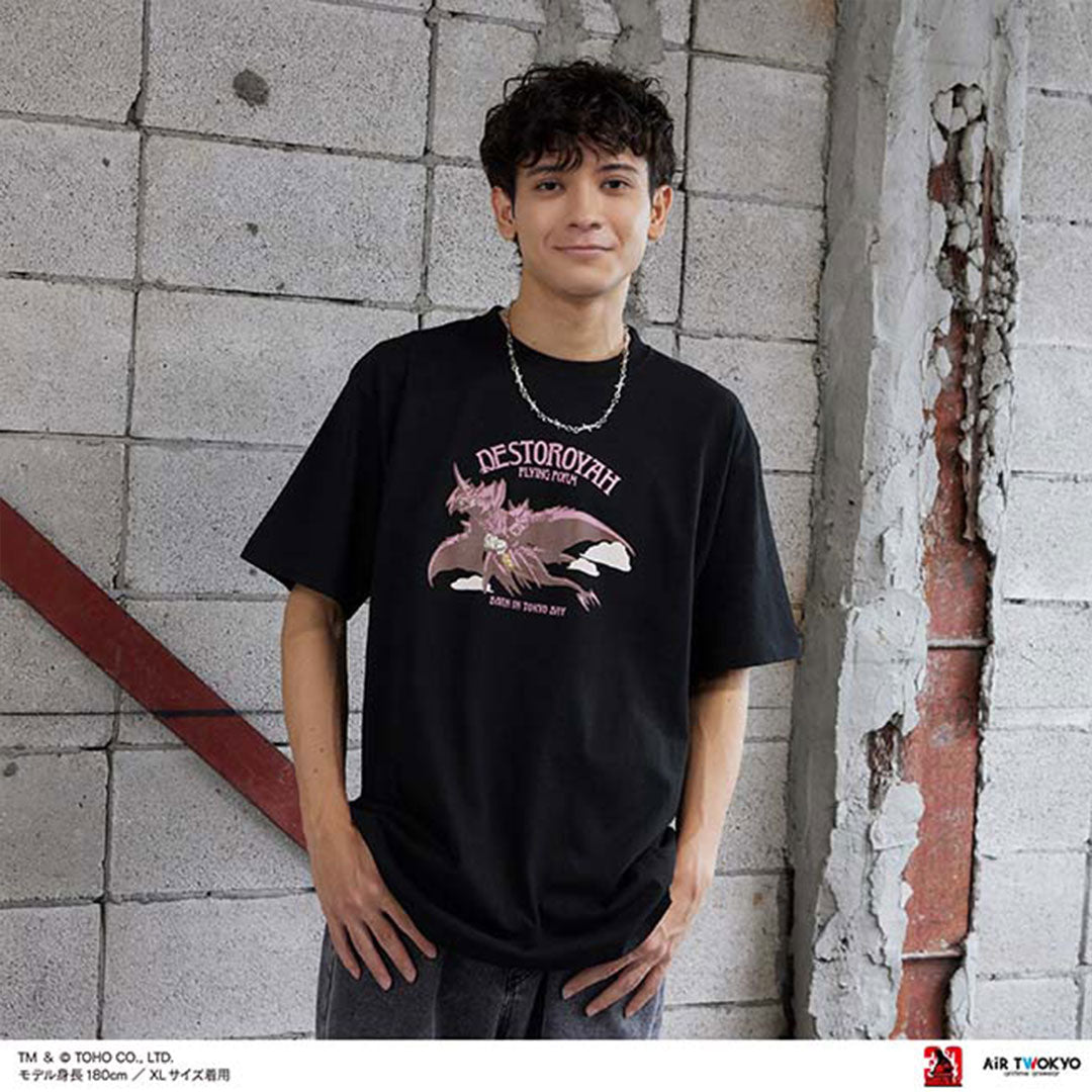 godzilla-apparel-vs-destoroyah-30th-t-shirt-schwarz-flying image 4