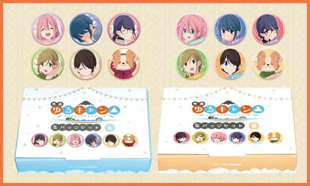 yuru-camp-film-can-badge-set-12-pins-nadeshiko-rin-box image 1