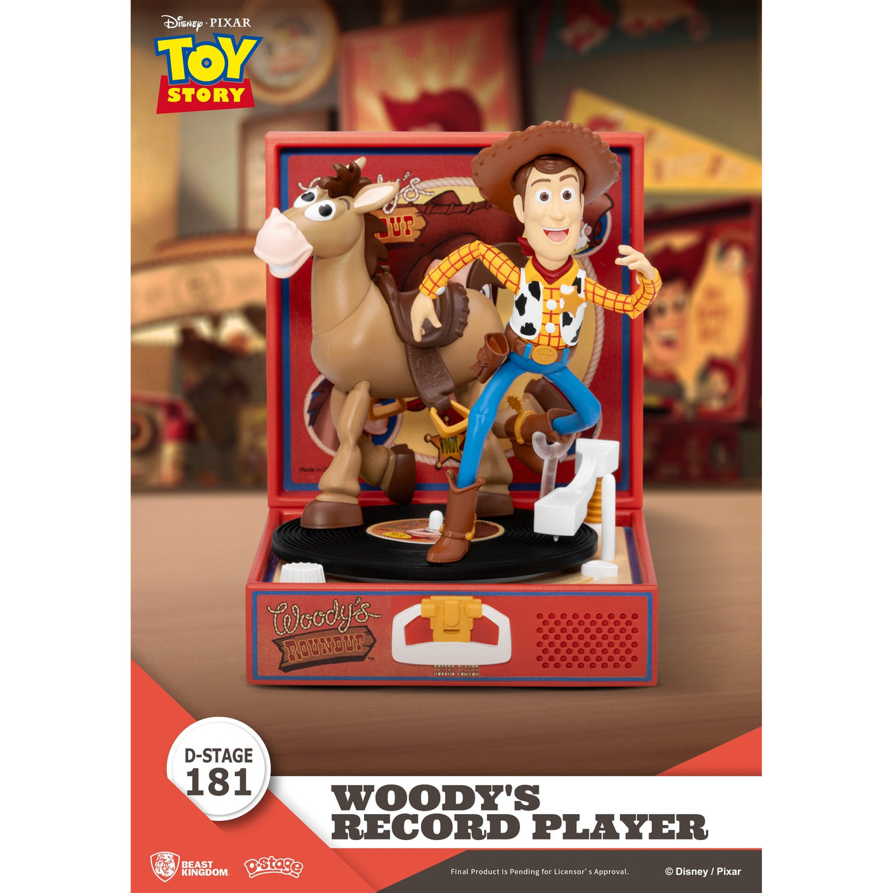 beast-kingdom-d-stage-woody-s-record-pvc-figur-plattenspieler image 1