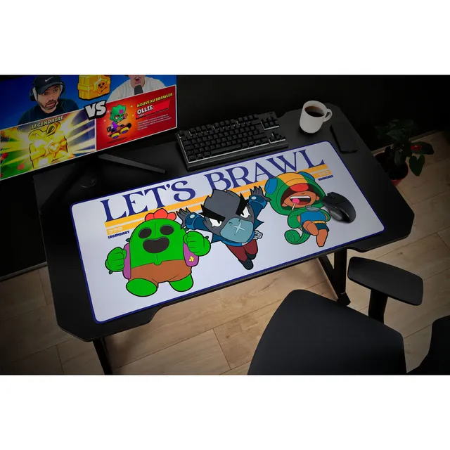 brawl-stars-let-s-brawl-xxl-mousepad-90x40-schreibtischunterlage image 1