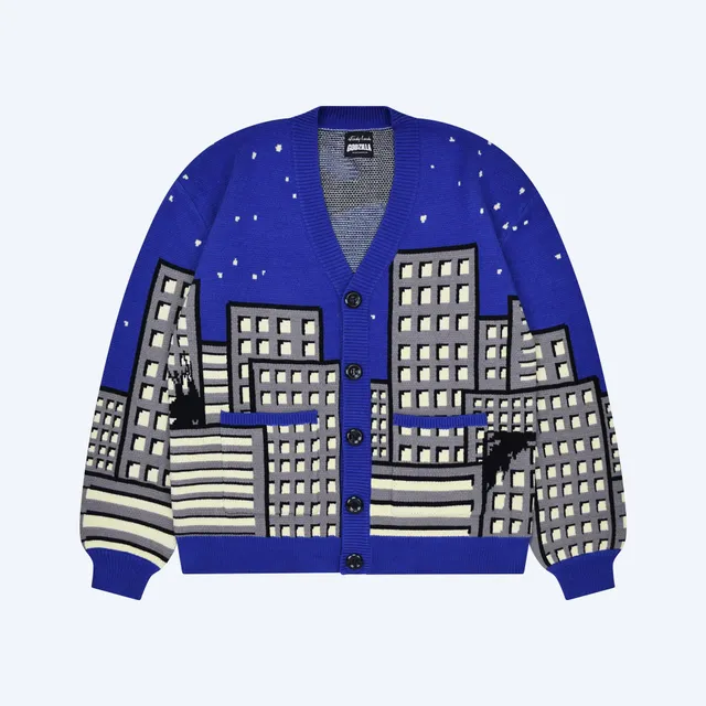 godzilla-cityscape-cardigan-strickjacke-gr-e-m-l image 1