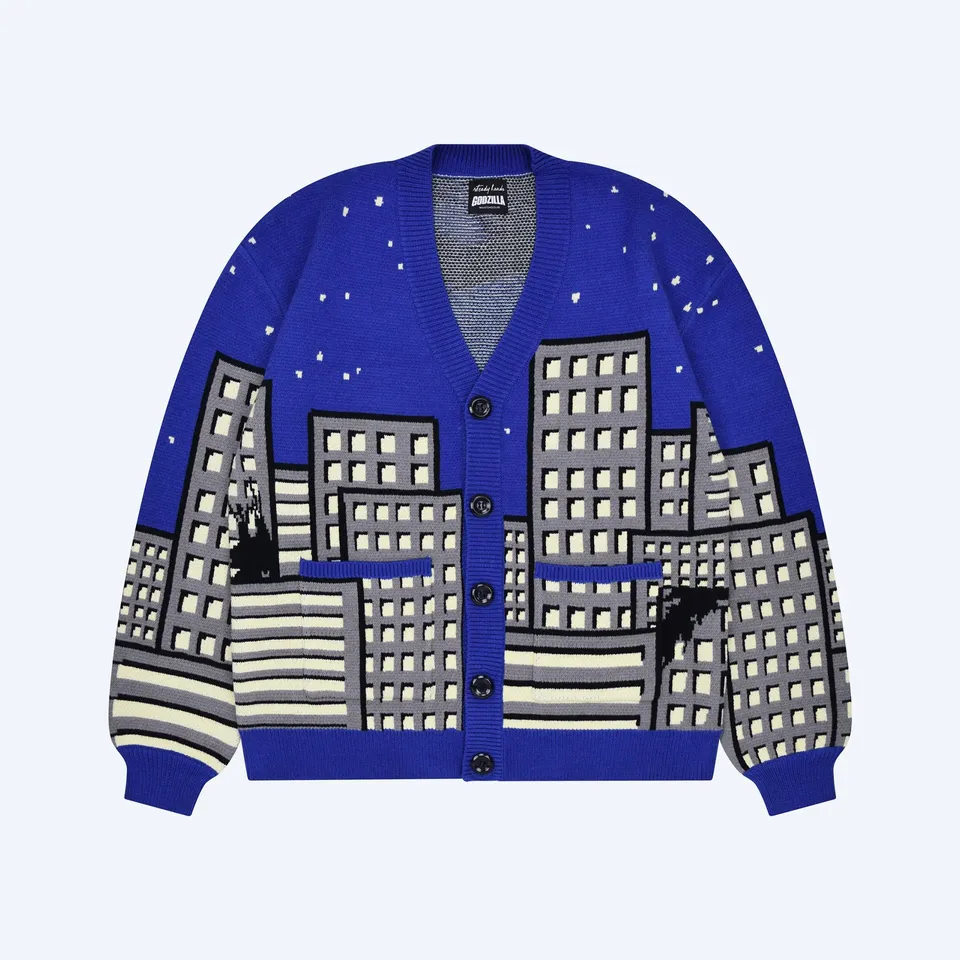 godzilla-cityscape-cardigan-strickjacke-gr-e-m-l image 1