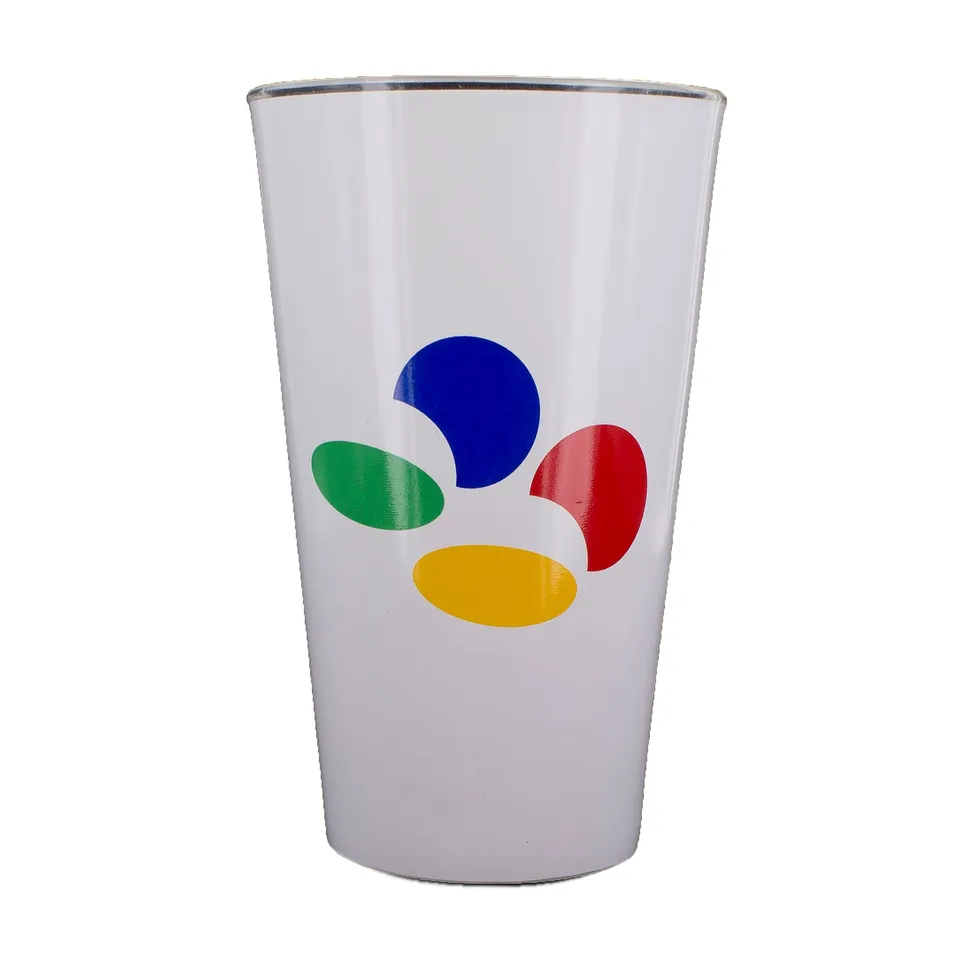 nintendo-snes-logo-glas-400-ml-retro-trinkglas image 1