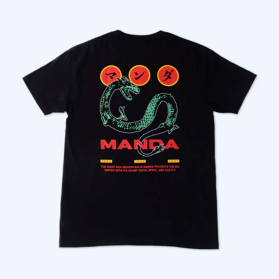 godzilla-souvenir-manda-t-shirt-schwarz-baumwolle image 1