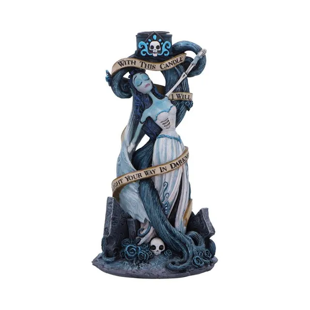 elbenwald-corpse-bride-with-this-candle-vow-kerzenst-nder-19-cm image 1