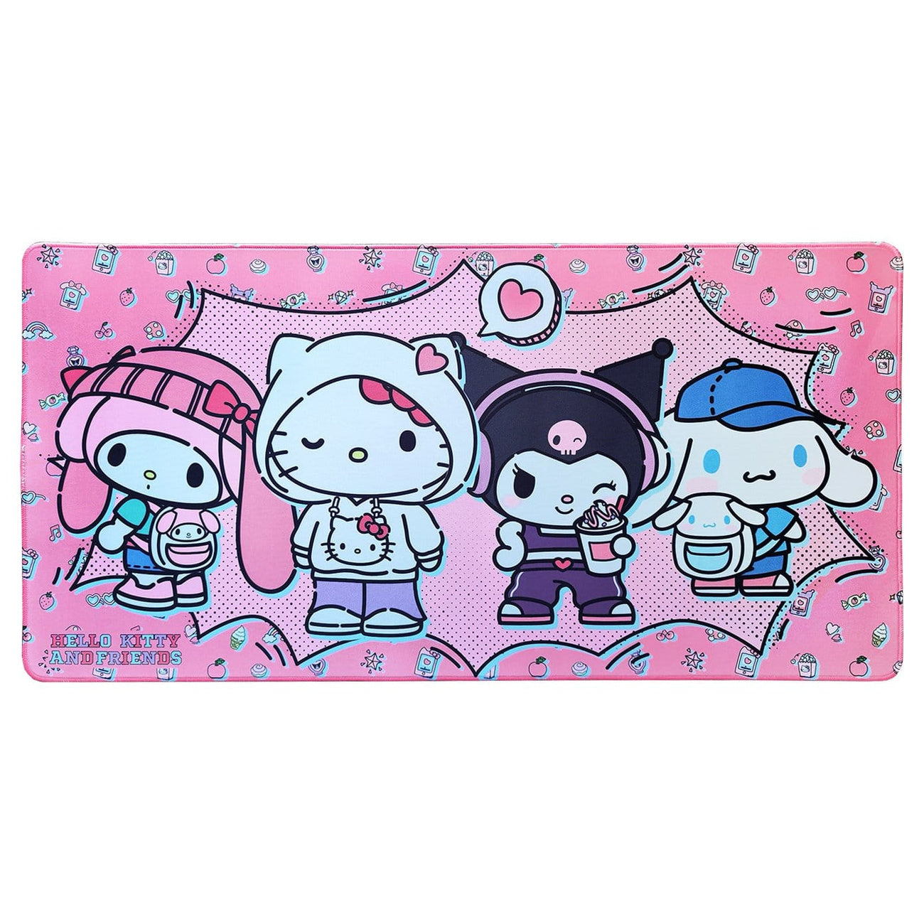 elbenwald-sanrio-pink-black-party-hello-kitty-mousepad-xxl image 1