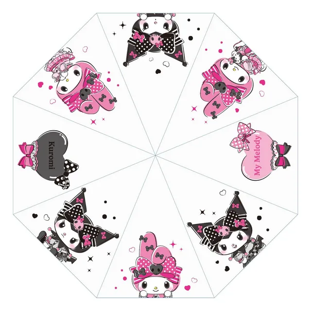 sanrio-pink-black-party-regenschirm-kuromi-my-melody image 1