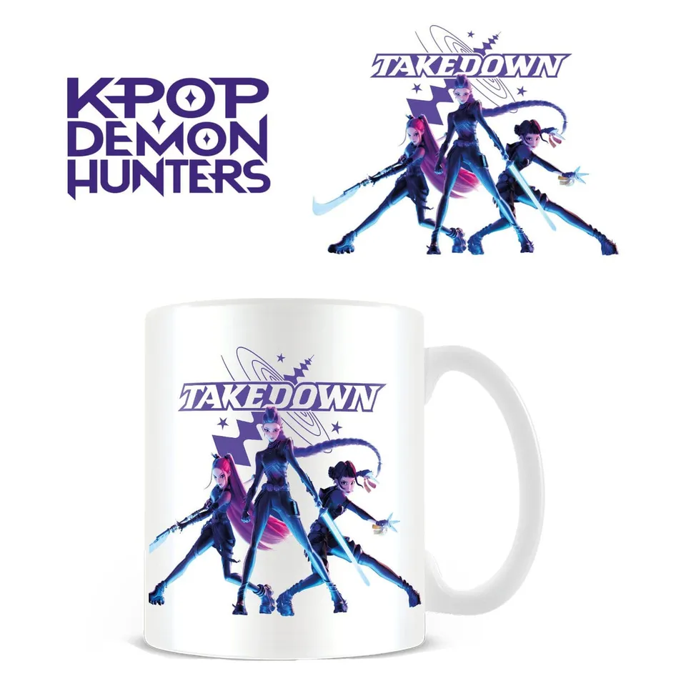 elbenwald-kpop-demon-hunters-tasse-takedown-white-keramik-315-ml image 1