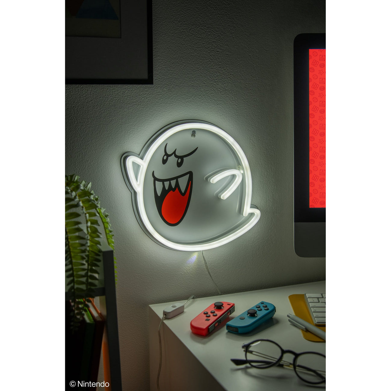 super-mario-boo-led-neon-wandleuchte-23x23-cm-paladone image 1