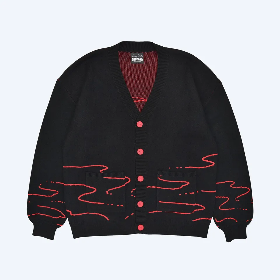 godzilla-kamata-kun-cardigan-strickjacke-shin-viskose image 1
