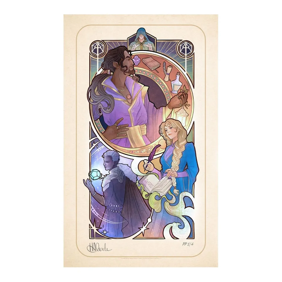 critical-role-matthew-mercer-kunstdruck-46x28-cm-art-nouveau image 1