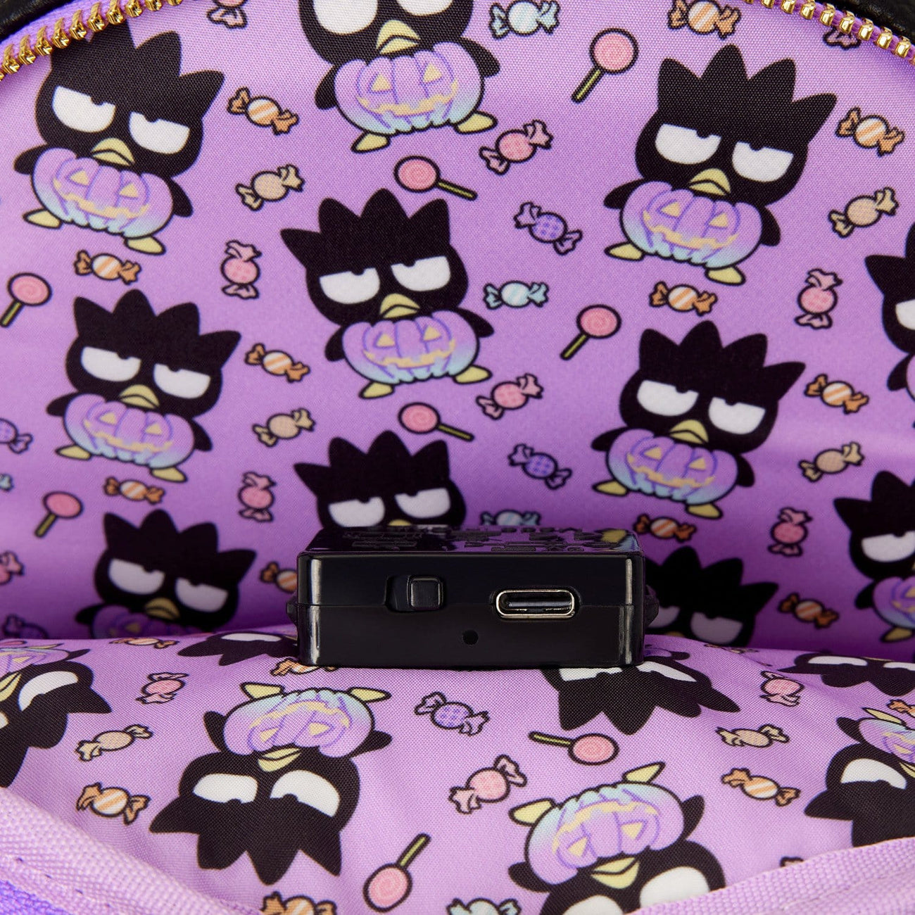 sanrio-loungefly-badtz-maru-pumpkin-mini-rucksack-orange image 5