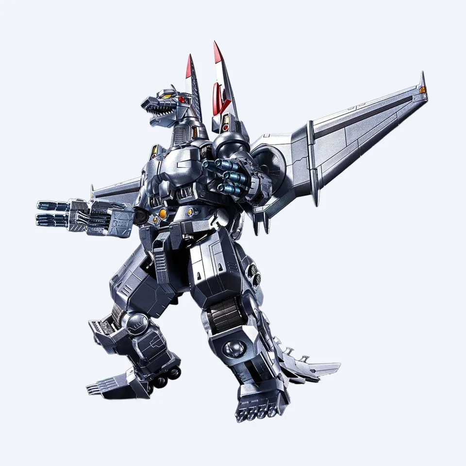 godzilla-mechagodzilla-ohrai-poster-chogokin-figur-bluish-silber image 1