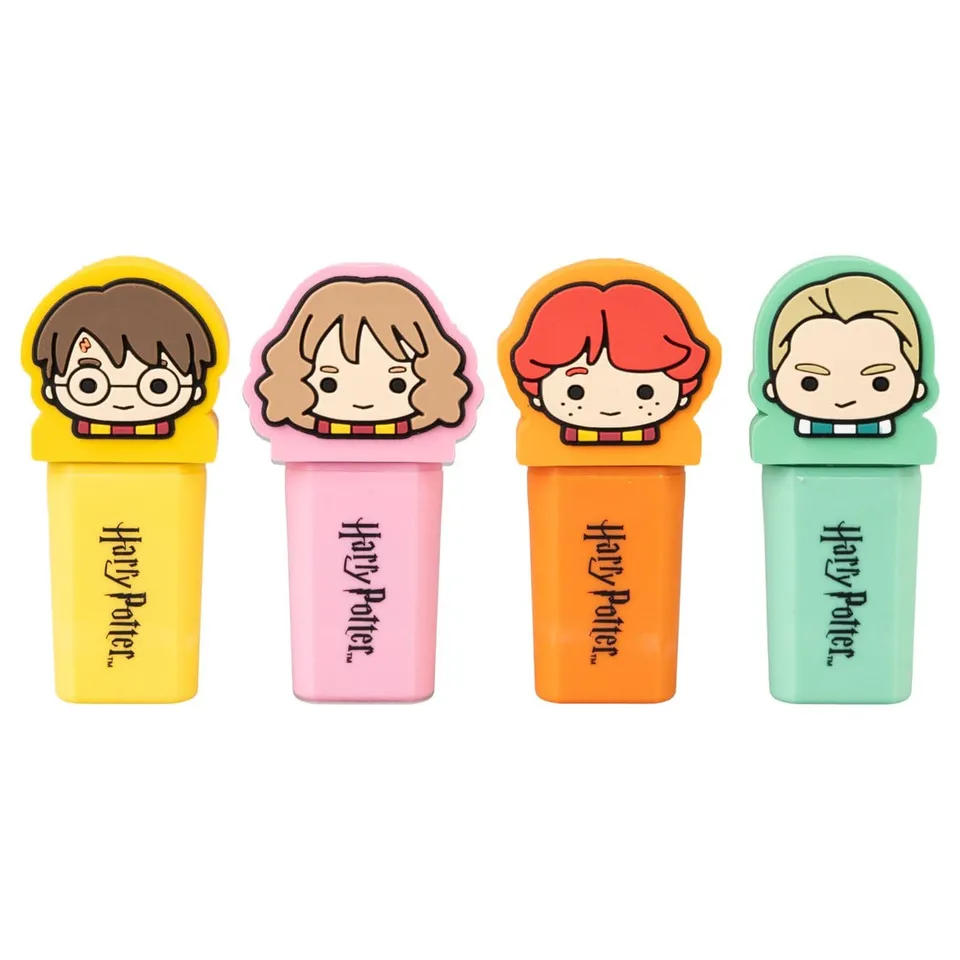 harry-potter-set-4-textmarker-mit-aufsatz-marker-4er-set-bunt image 1