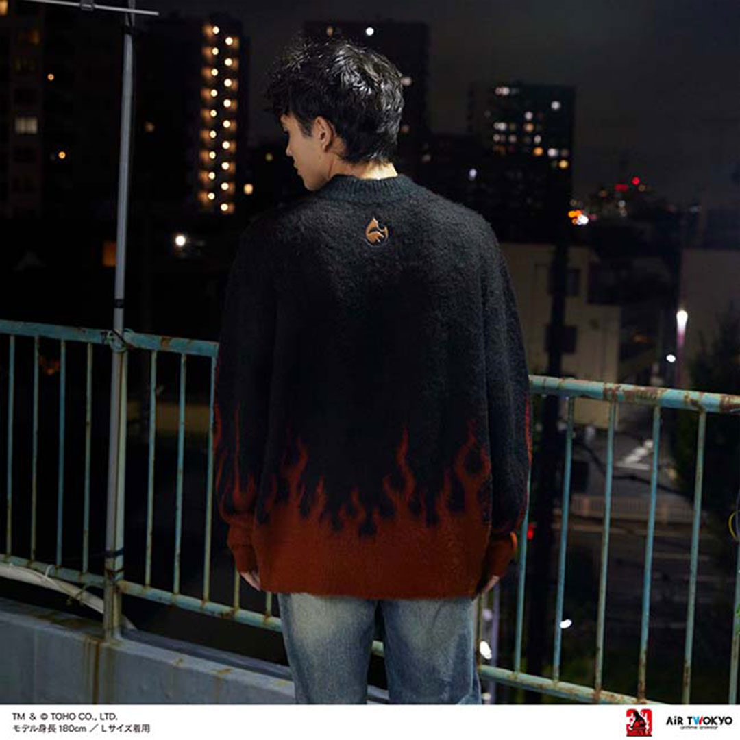 godzilla-vs-destoroyah-burning-godzilla-pullover-schwarz-m image 4