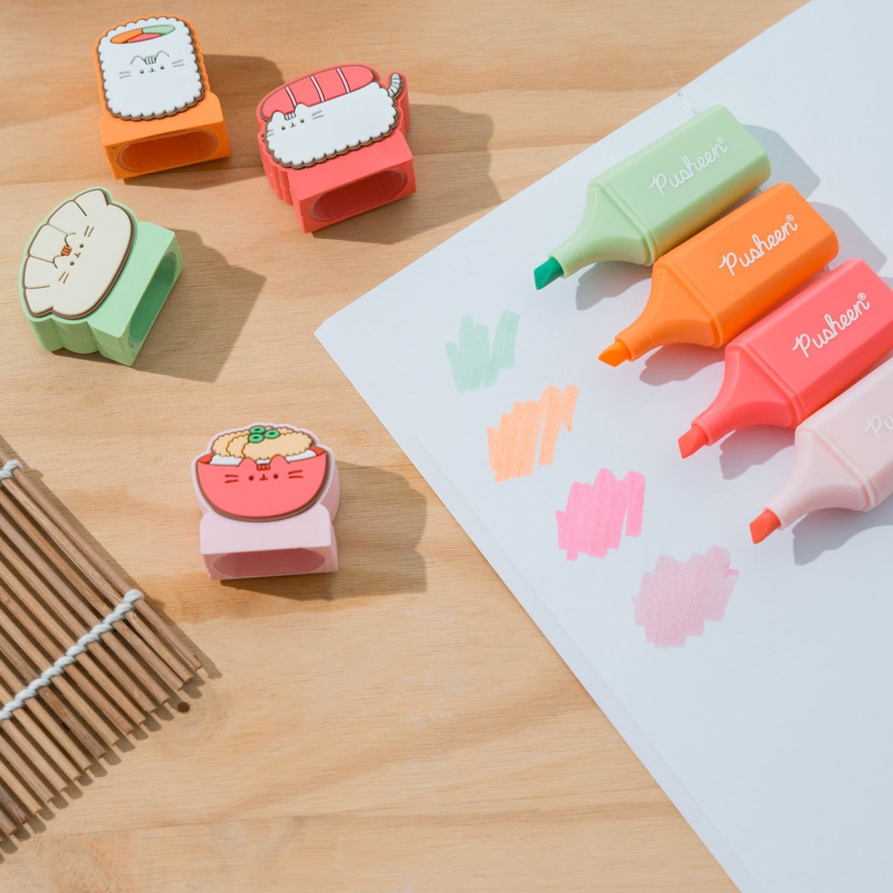 elbenwald-pusheen-textmarker-4er-set-sushi-roll-topper image 5