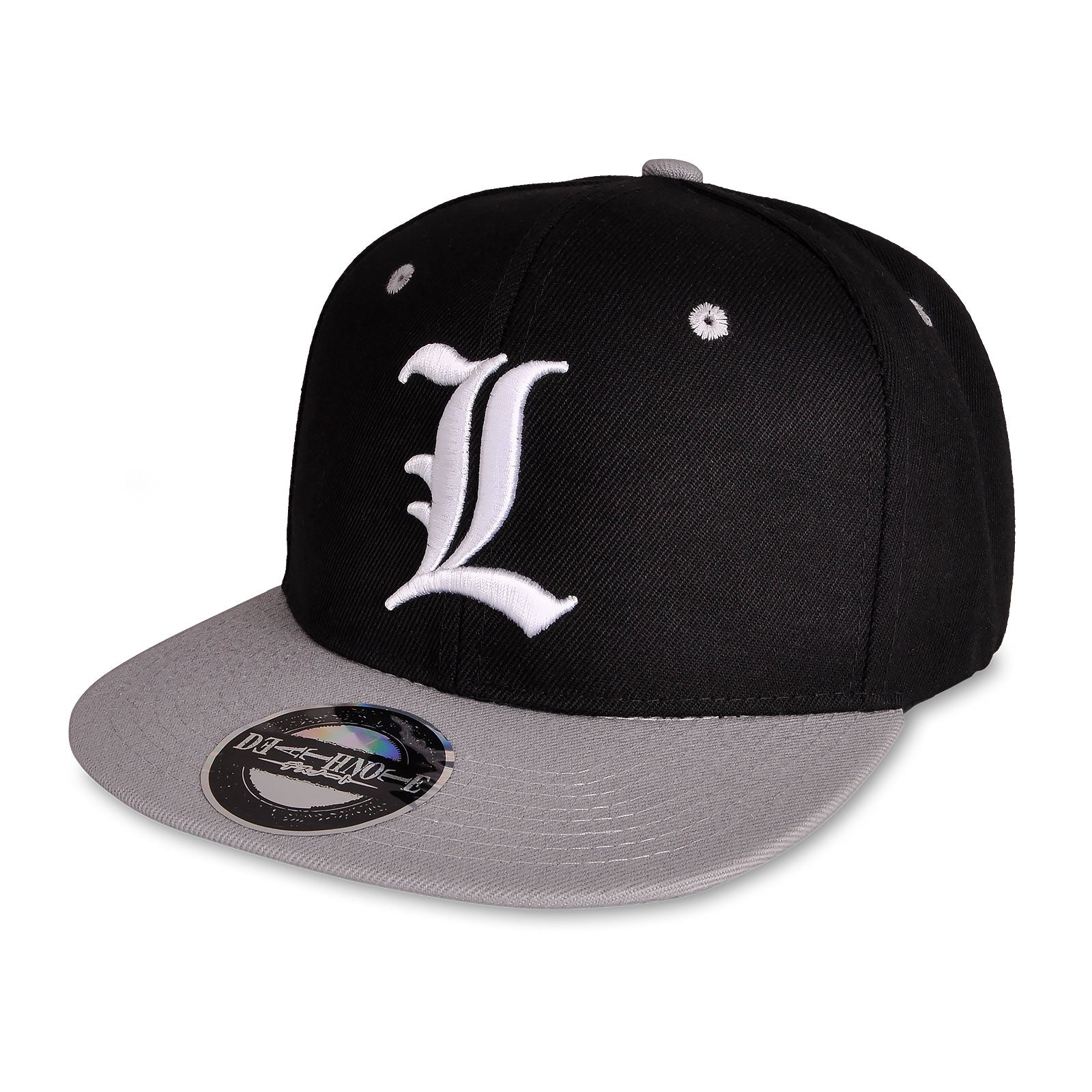 death-note-l-basecap-kappe-schwarz-grau-verstellbar image 1