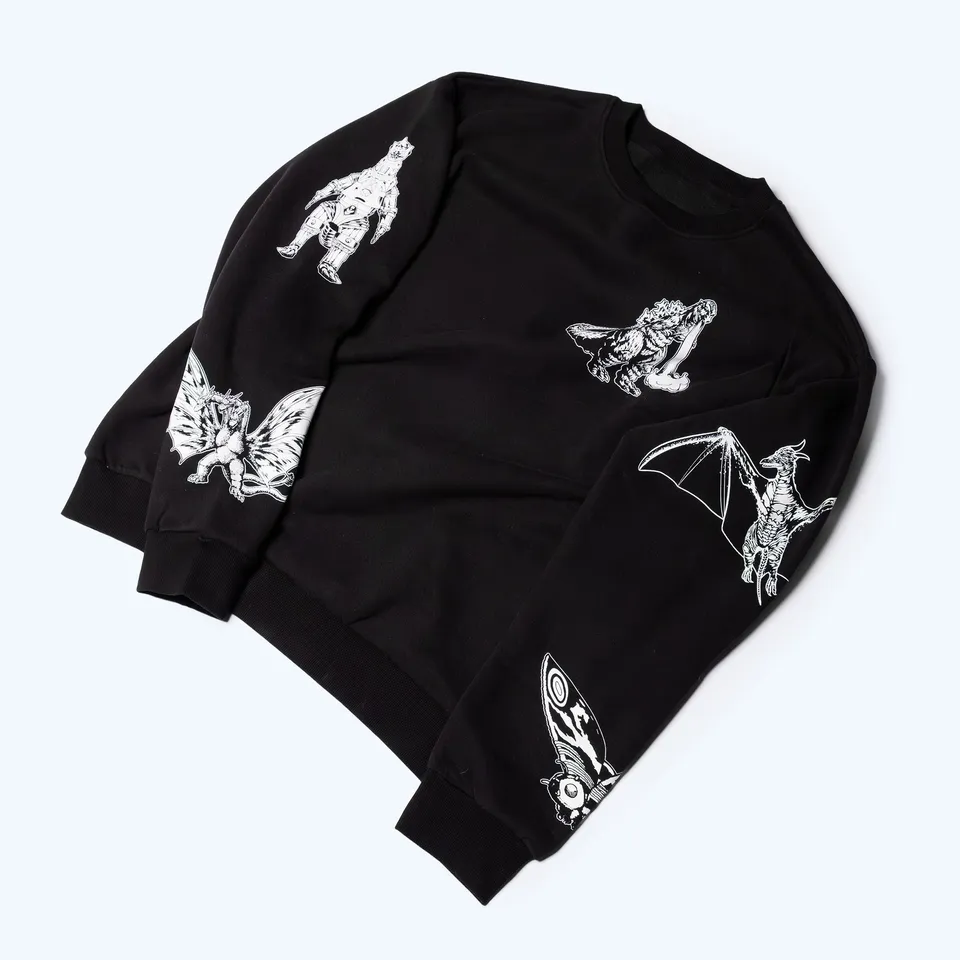 godzilla-kaiju-print-sweatshirt-schwarz-baumwolle-relaxed image 1