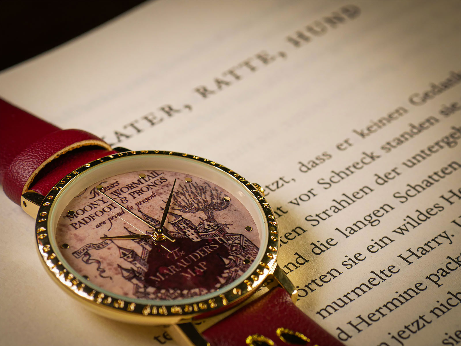 elbenwald-harry-potter-karte-des-rumtreibers-armbanduhr image 3