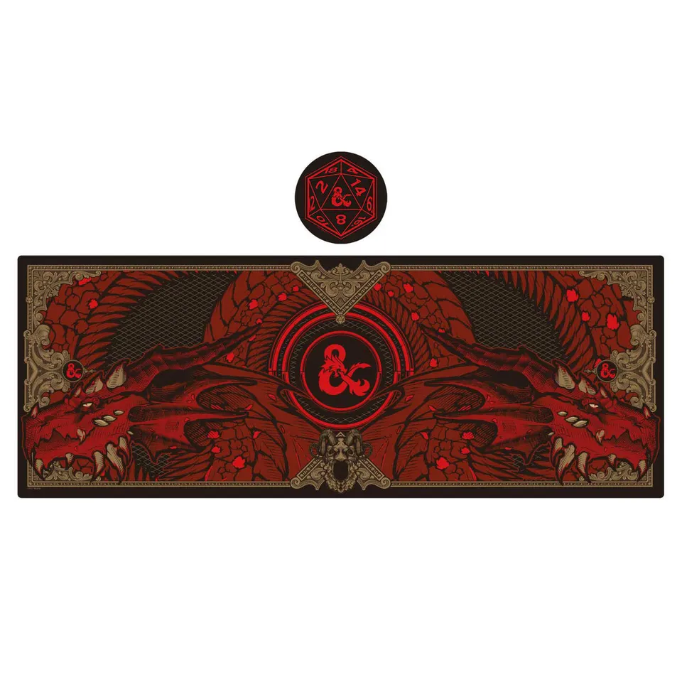 dungeons-dragons-schreibtischunterlage-mit-untersetzer-set image 1