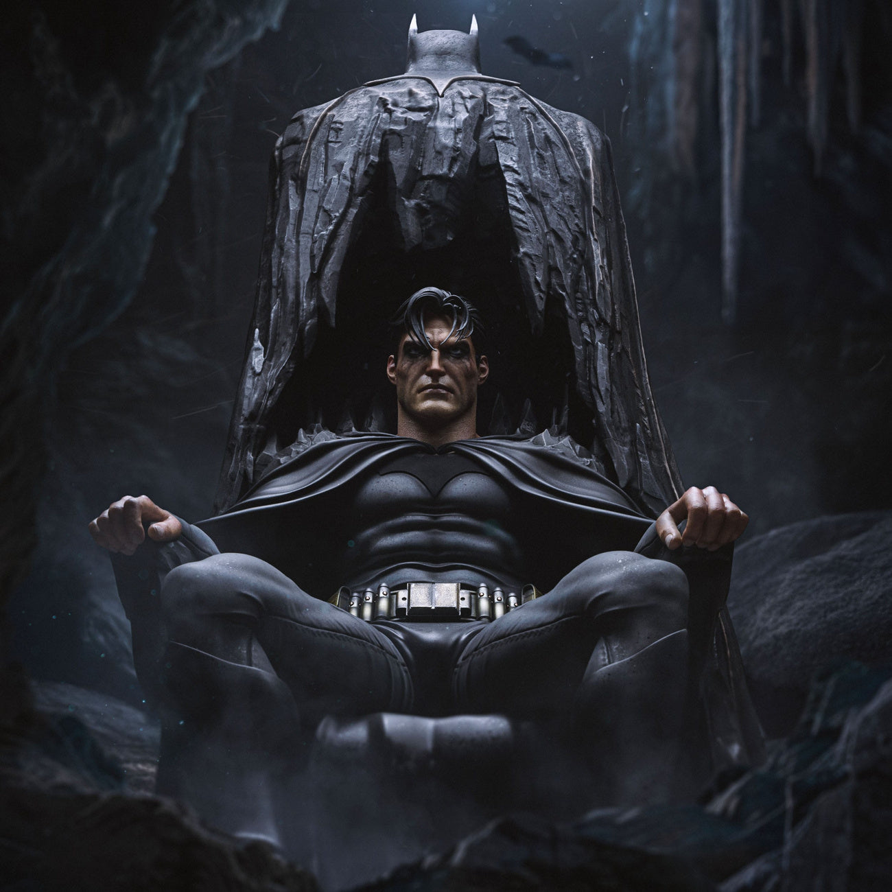 dc-comics-batman-and-bruce-wayne-statue-1-4-polystone image 7
