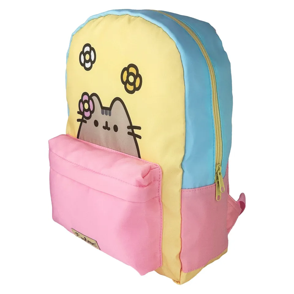 elbenwald-pusheen-rucksack-gelb-mit-katzen-motiv-schulrucksack image 1
