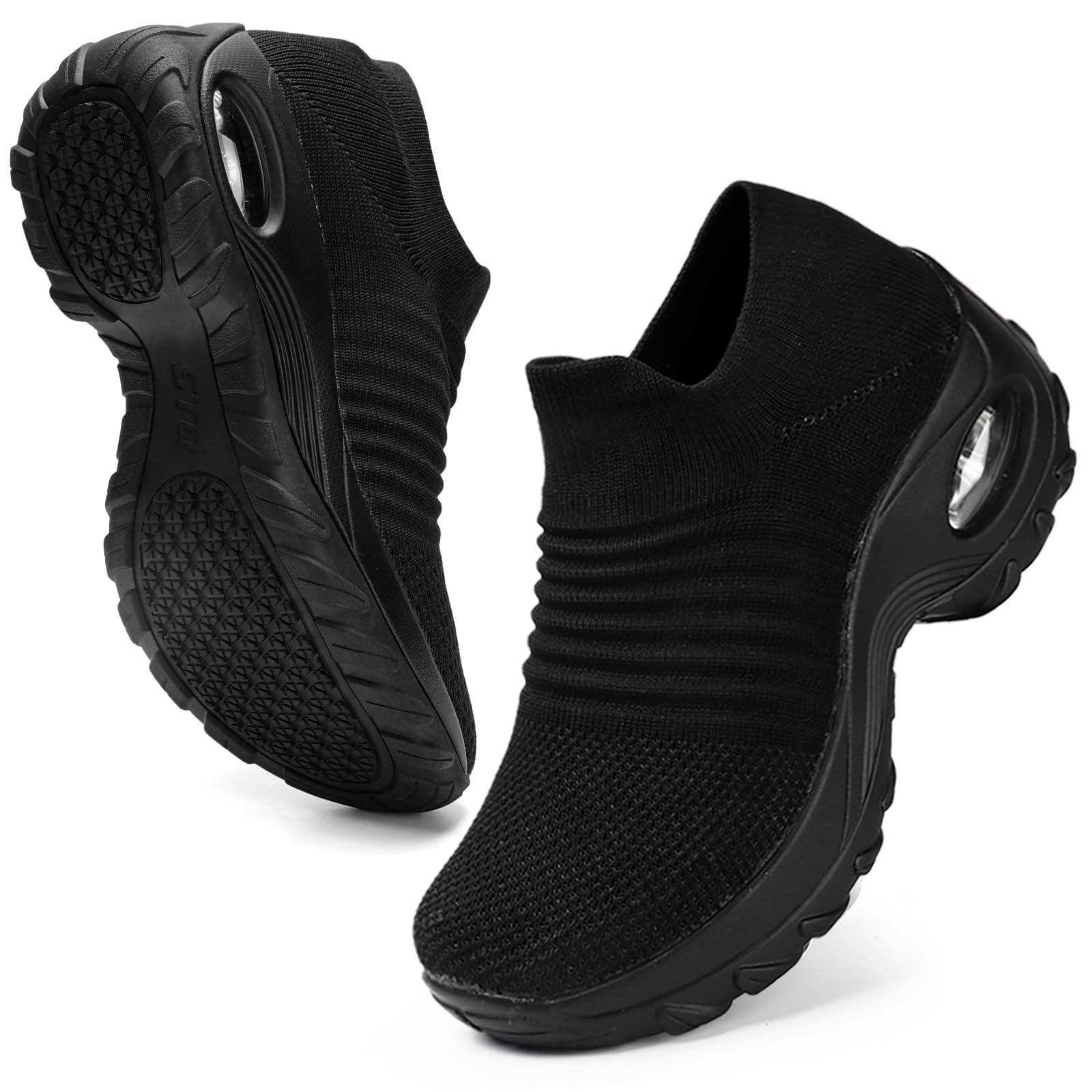 hkr-damen-sneaker-slip-on-schwarz-35-memory-foam image 1