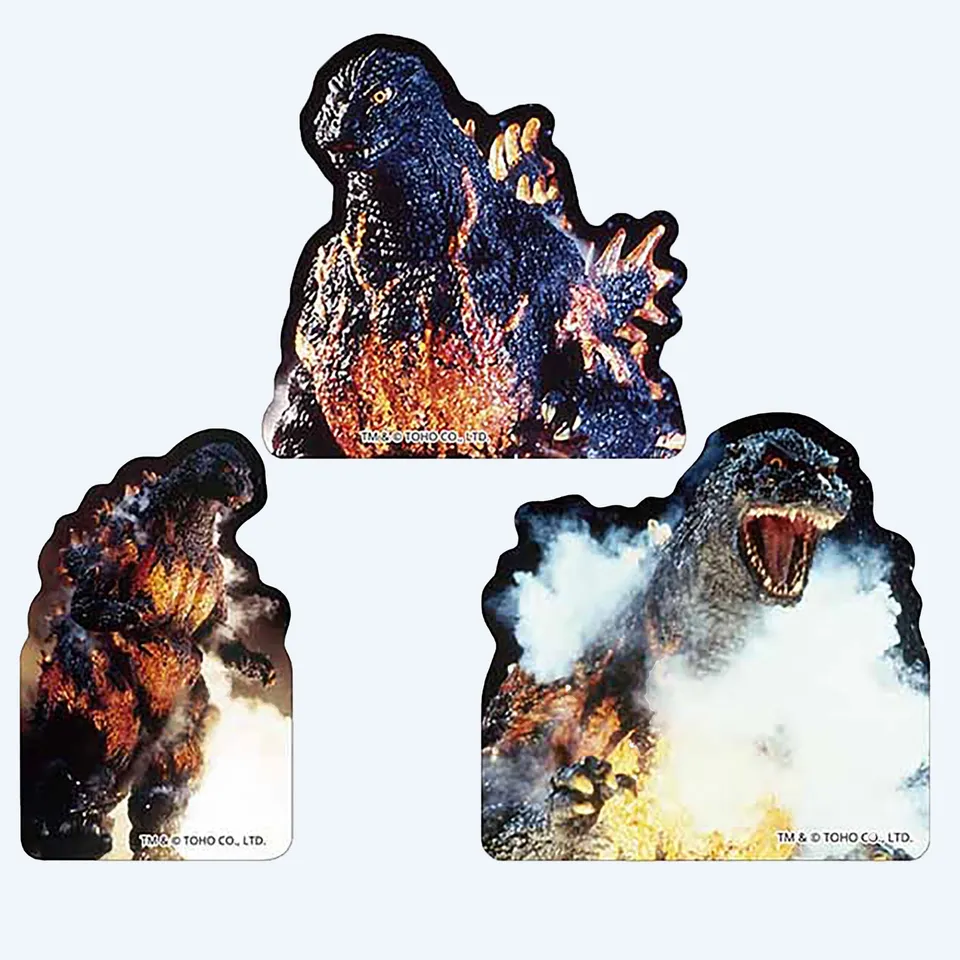 godzilla-1995-sticker-set-burning-godzilla-aufkleber-3-b-gen image 1