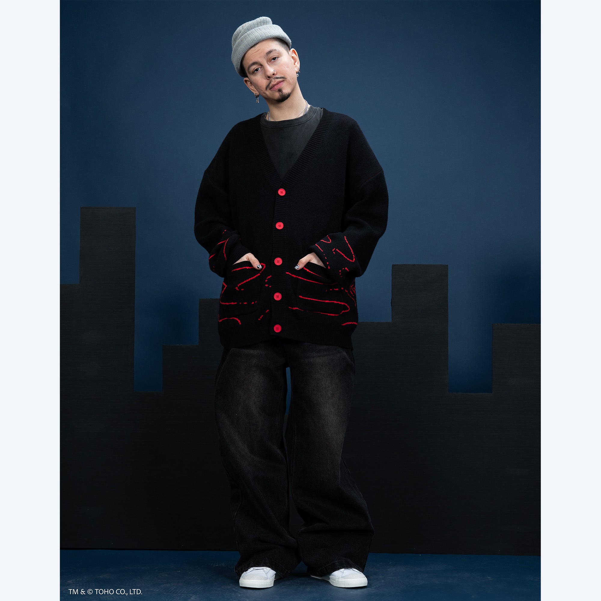 godzilla-kamata-kun-cardigan-strickjacke-shin-viskose image 4