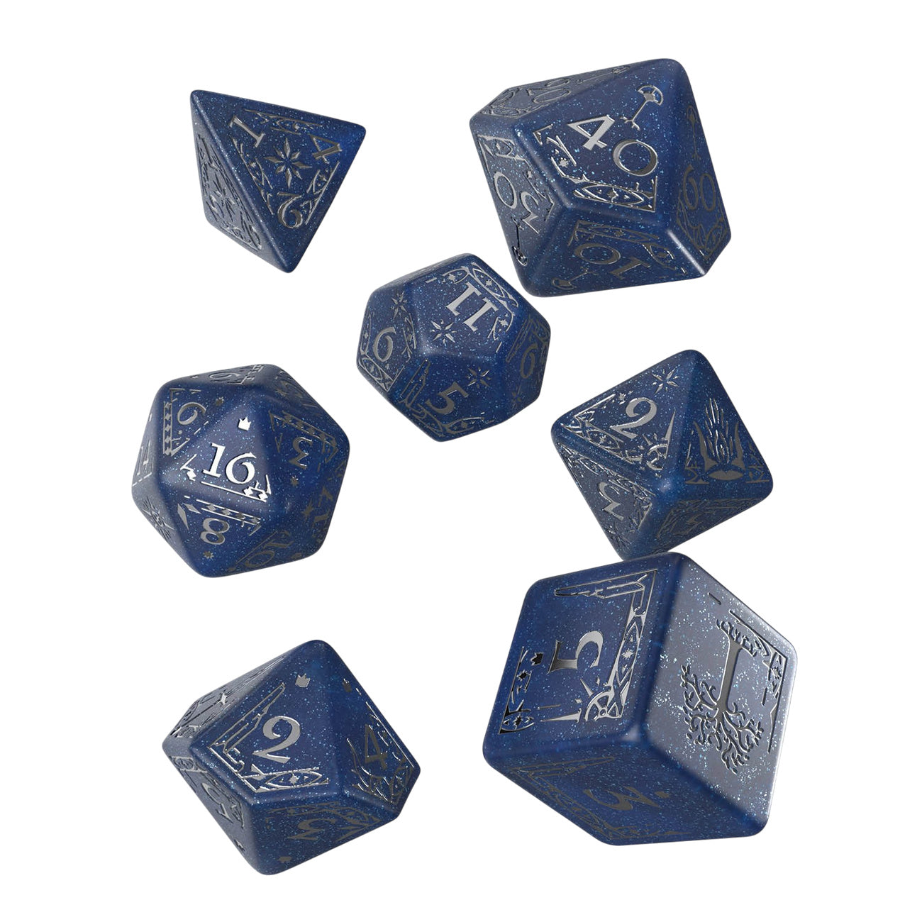 der-herr-der-ringe-gondor-rpg-w-rfel-set-7-teilig-wei-e-stadt image 1