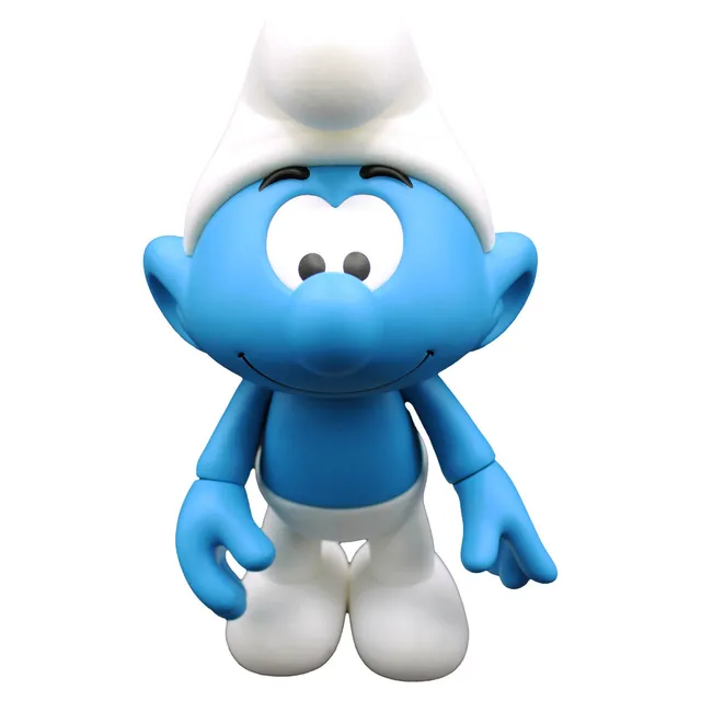 die-schl-mpfe-schlumpf-wei-und-blau-vinyl-figur-flocked image 1