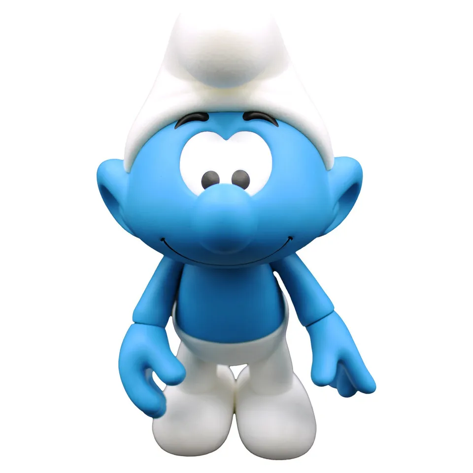 die-schl-mpfe-schlumpf-wei-und-blau-vinyl-figur-flocked image 1