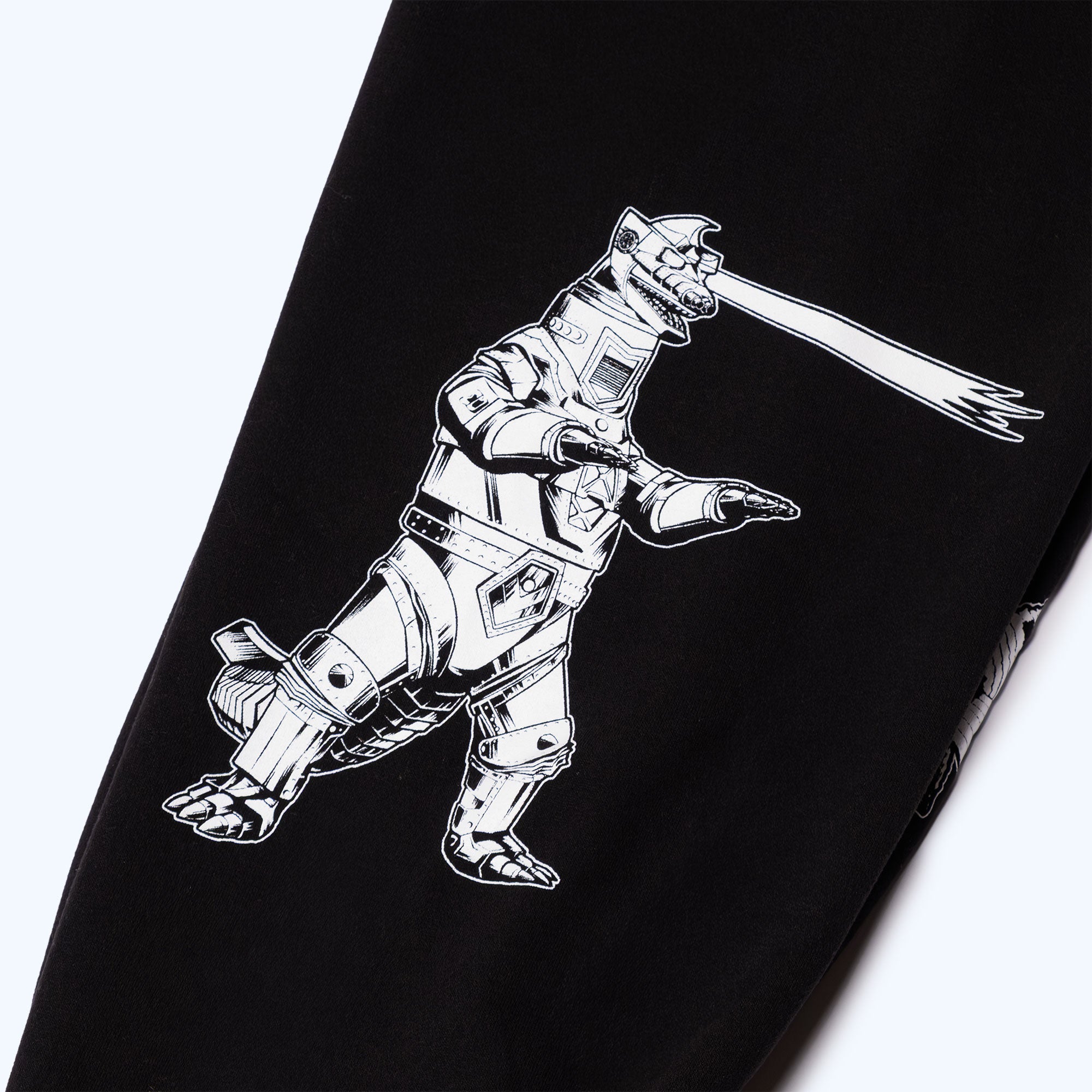 godzilla-kaiju-print-sweatpants-jogginghose-schwarz-baumwolle image 5