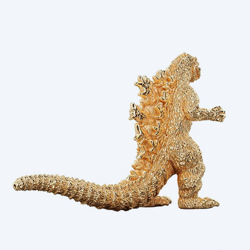 godzilla-1954-minifigur-gold-18k-gelbgold-limitiert-holzbox image 5
