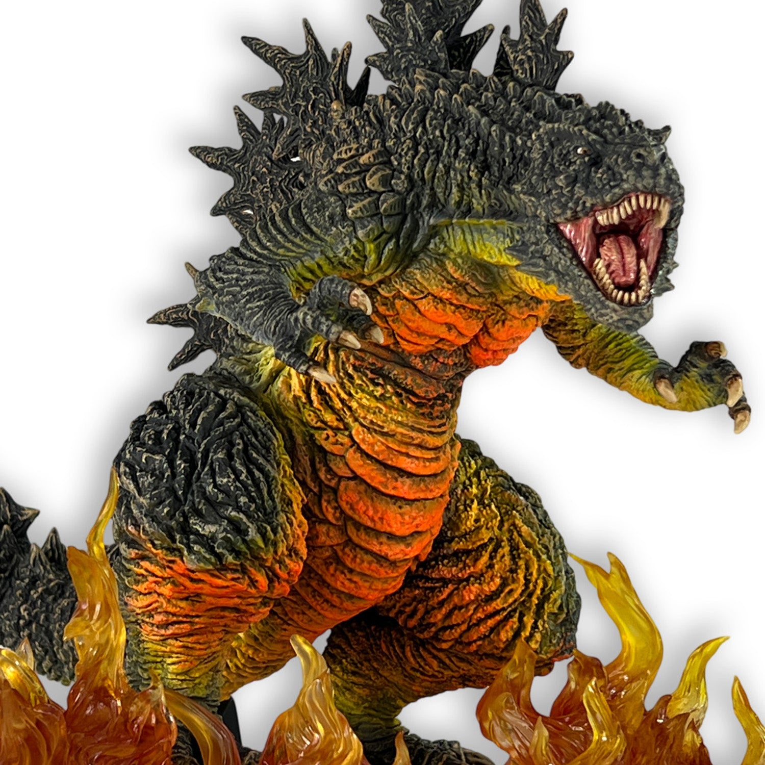 godzilla-minus-one-first-form-odo-island-nightmare-statue-feuereffekt image 2