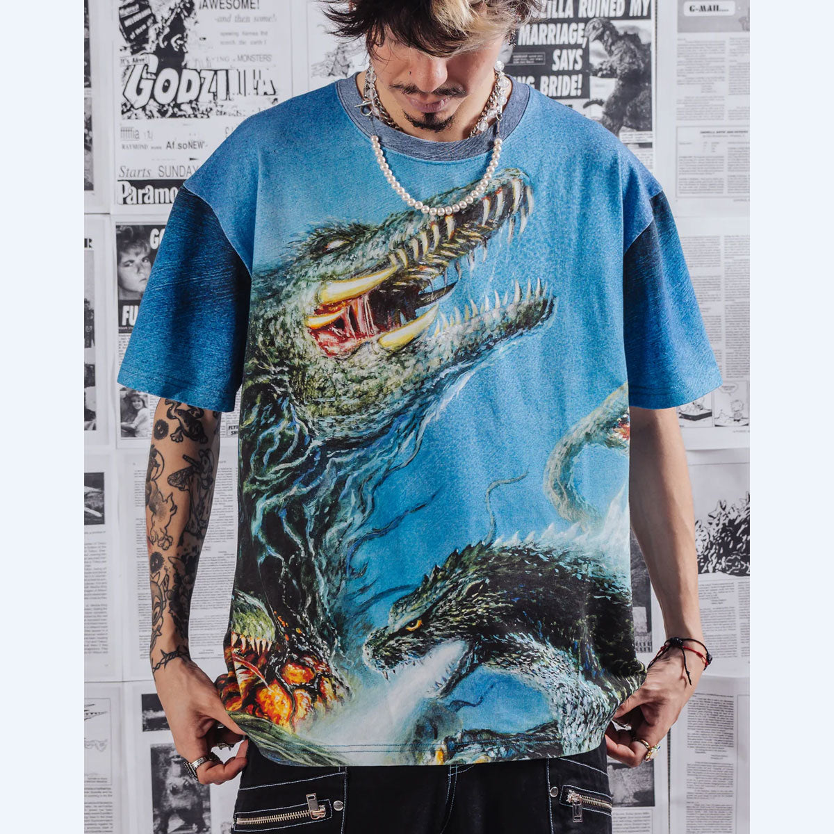 godzilla-vs-biollante-jumbo-tee-t-shirt-baumwolle-gr-m-print image 3