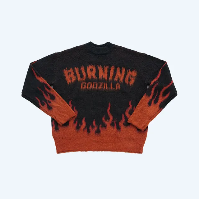godzilla-vs-destoroyah-burning-godzilla-pullover-schwarz-m image 1