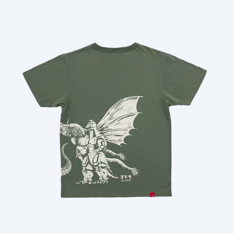 godzilla-ojico-glow-monsters-t-shirt-olive-gr-l-baumwolle image 2