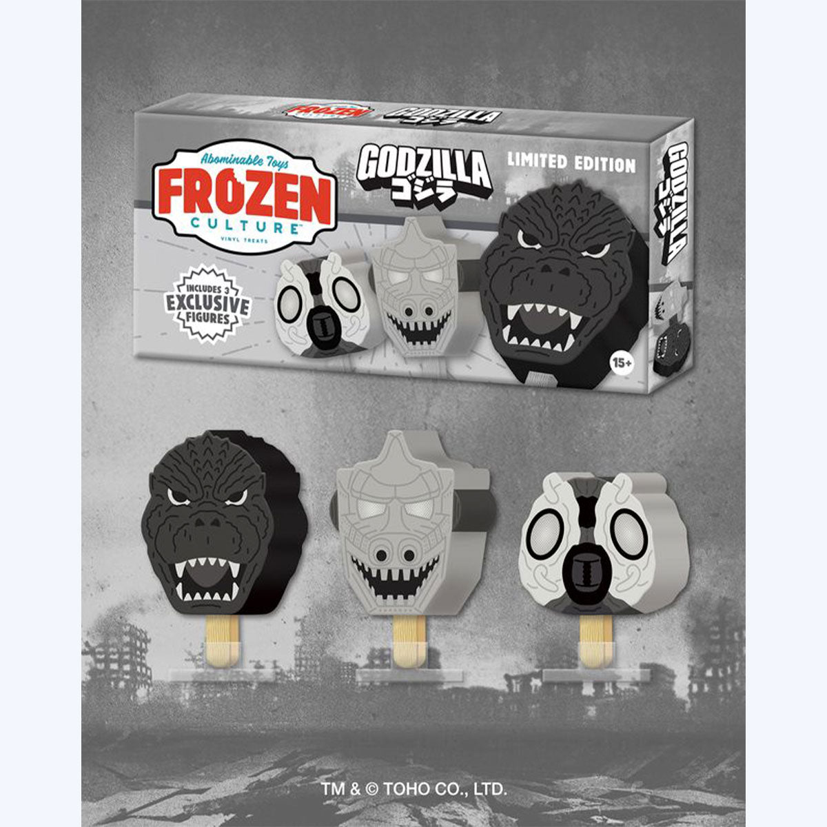 godzilla-x-frozen-culture-figuren-set-schwarz-wei-3-vinylfiguren image 7